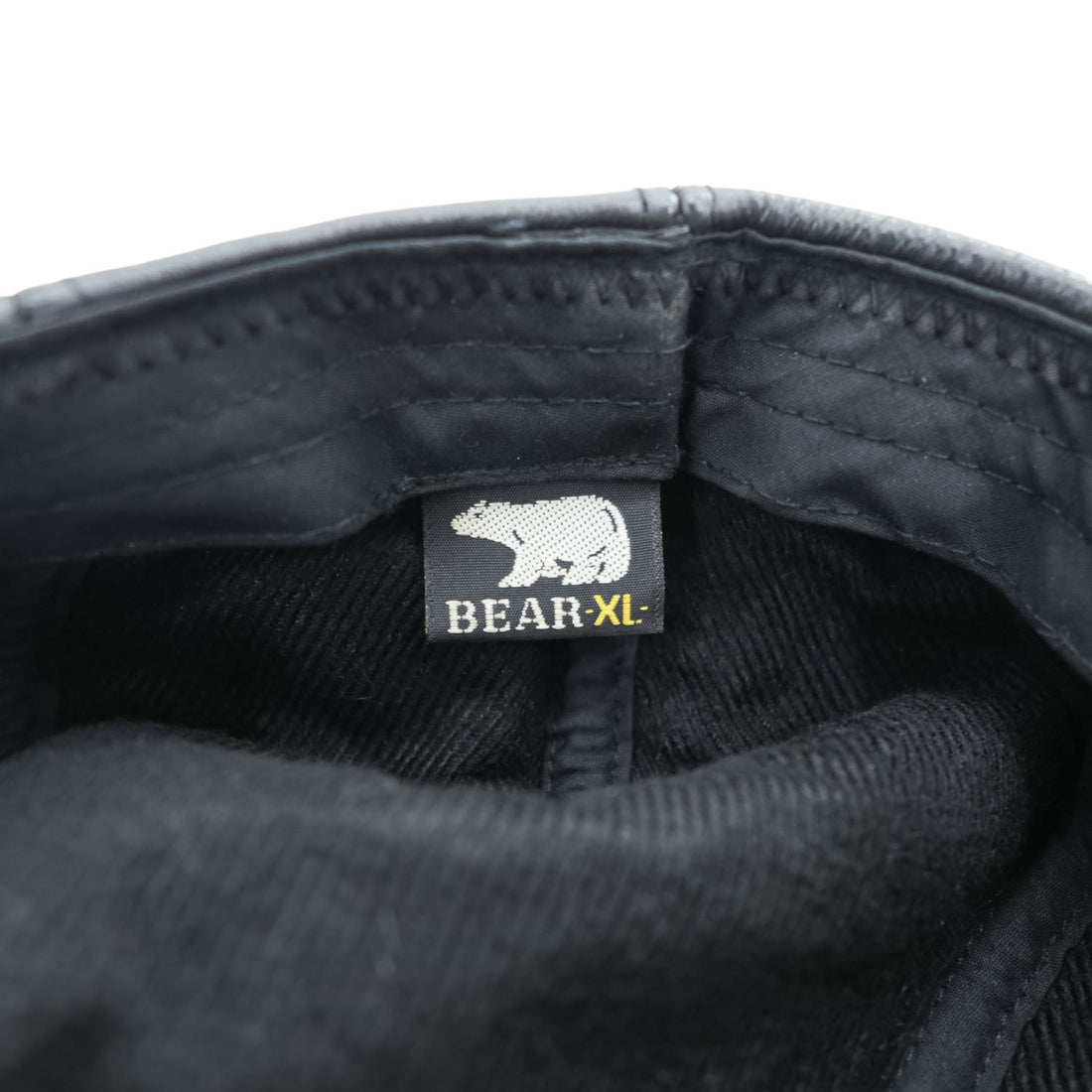 BEAR 90年代 ヴィンテージ レザー ハンチング XL ブラック 本革 ニュースボーイ キャップ キャスケット ベレー