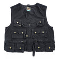 RALPH LAUREN 90年代 ヴィンテージ フィッシング ベスト L ブラック キャンバス スエード切替 ユーティリティー ハンティング