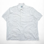 Guayabera by HABAND 90年代 ヴィンテージ キューバシャツ 半袖シャツ XL ホワイト 刺繍 4ポケット グアヤベラ ボックスシルエット