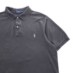 Polo Ralph Lauren ポロシャツ L グレー スモールポニー ロゴ 刺繍 鹿の子