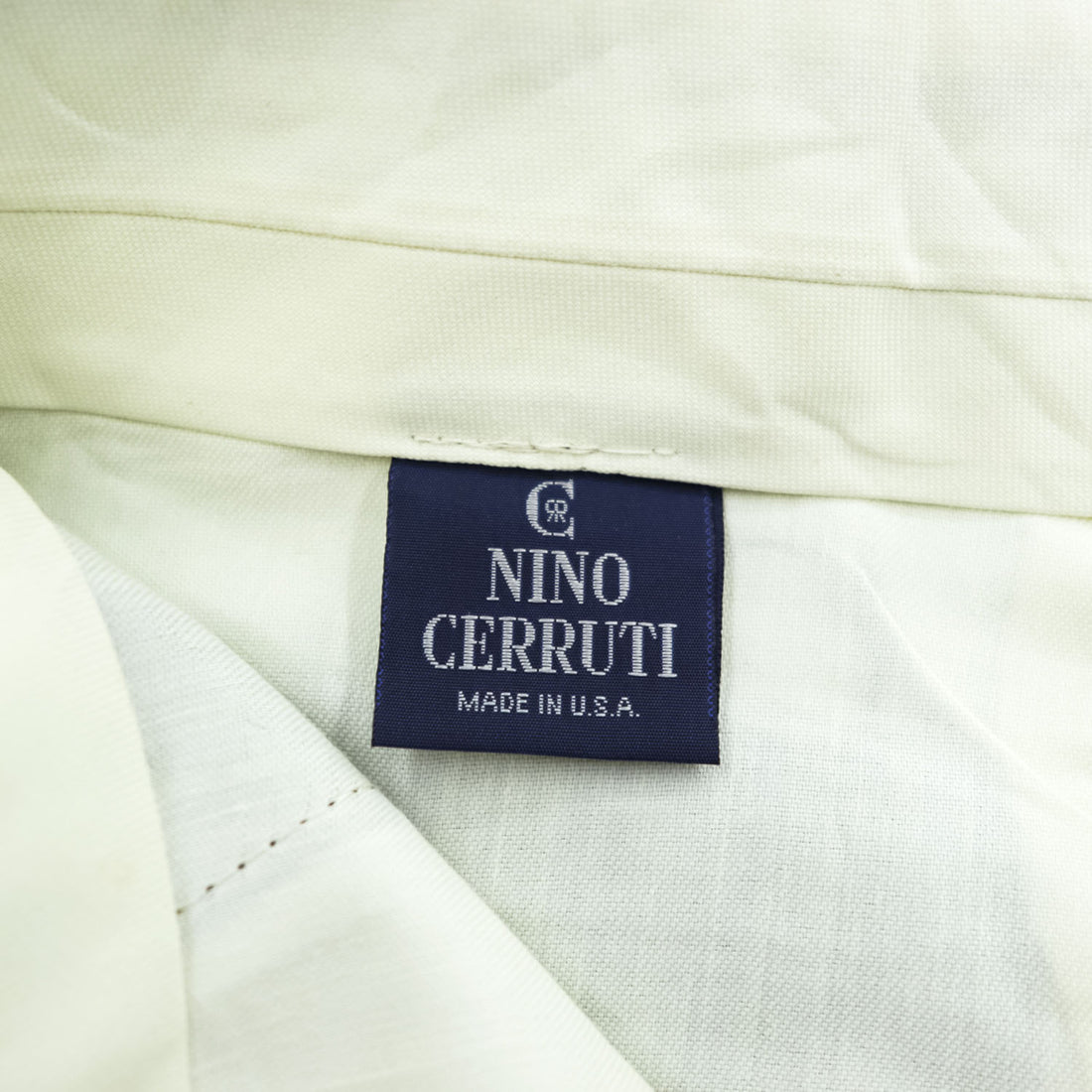 NINO CERRUTI 70年代 ヴィンテージ USA製 2タック ワイド スラックス パンツ L ネイビー ギャバジン プリーツ ダブルカフス ロケットTALONジップ