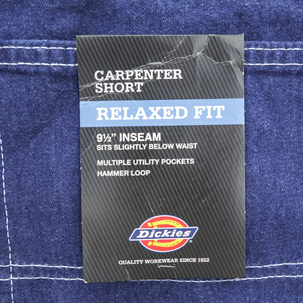Dickies デニム ペインター ショーツ CARPENTER SHORT ショートパンツ ハーフパンツ L インディゴ ブルー RELAXED FIT 3993RNB 未使用品