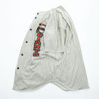 TEAMWORK MLB 90年代 USA製 ヴィンテージ 半袖 ベースボールシャツ XL ホワイト ストライプ シングルステッチ SAN FRANCISCO GIANTS