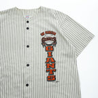 TEAMWORK MLB 90年代 USA製 ヴィンテージ 半袖 ベースボールシャツ XL ホワイト ストライプ シングルステッチ SAN FRANCISCO GIANTS