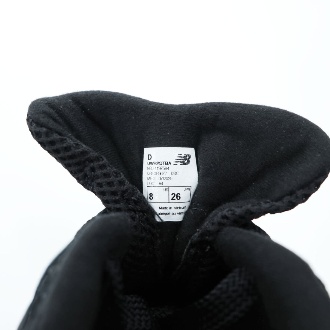 New Balance WRPD Runner UWRPDTBA Black Suede Mesh Sneakers US 8 JP 26cm