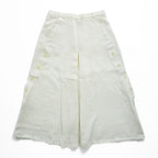 Max Mara Made in Italy Flare Skirt M White Puro Lino 100% Linen
