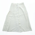 Max Mara Made in Italy Flare Skirt M White Puro Lino 100% Linen