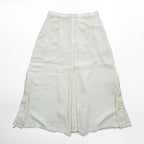 Max Mara Made in Italy Flare Skirt M White Puro Lino 100% Linen