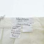 Max Mara Made in Italy Flare Skirt M White Puro Lino 100% Linen