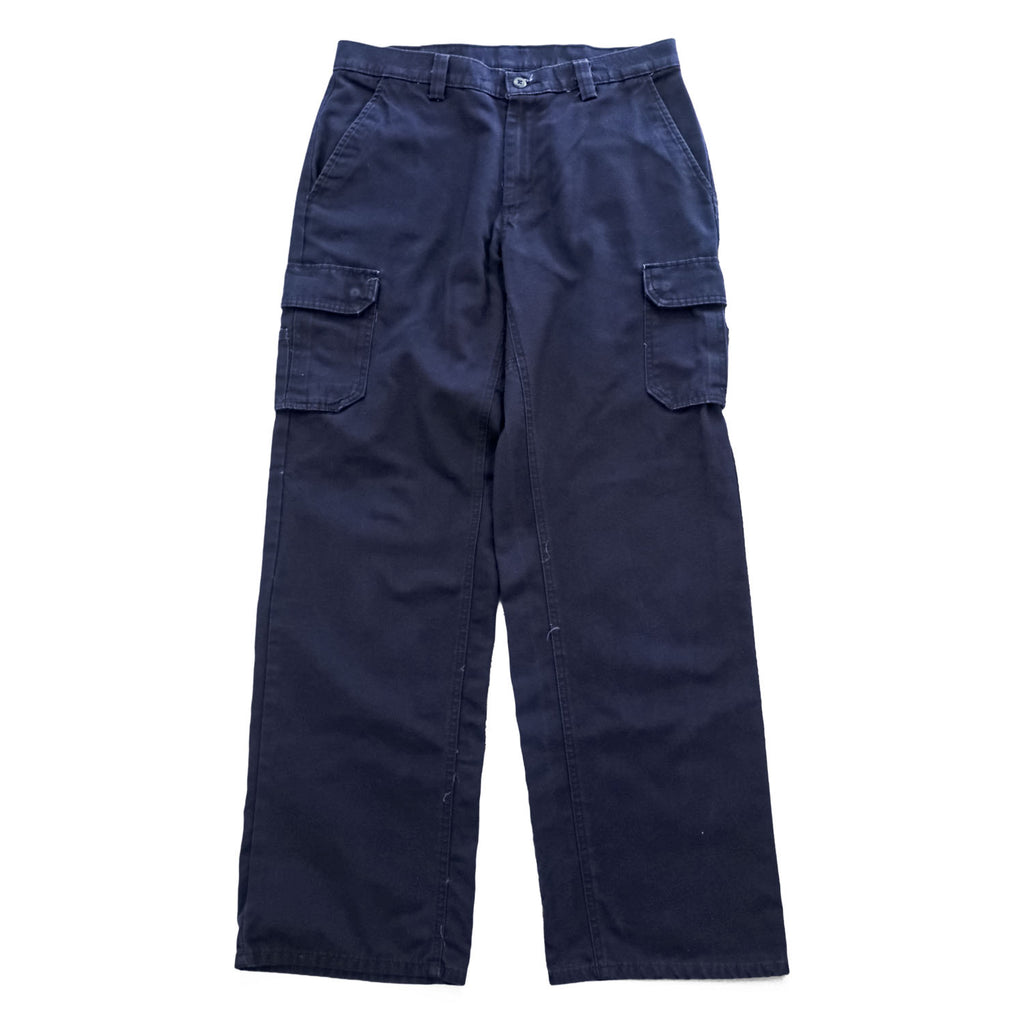 Dickies ダック地 カーゴ ワークパンツ 34 x 34 ネイビー キャンバス WP80NV