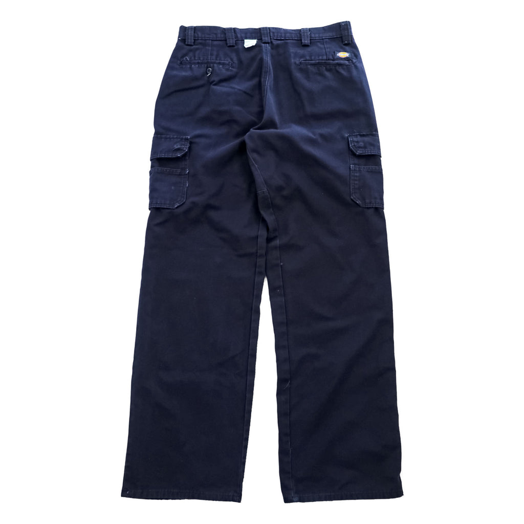 Dickies ダック地 カーゴ ワークパンツ 34 x 34 ネイビー キャンバス WP80NV