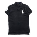 Polo Ralph Lauren Big Pony logo Piqué knit Polo Shirt, Size M, Black, Custom Fit