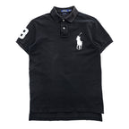 Polo Ralph Lauren Big Pony logo Piqué knit Polo Shirt, Size M, Black, Custom Fit