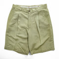 Tommy Bahama Relax 100% Silk Pleated Chino Shorts Sage Green Mens W33
