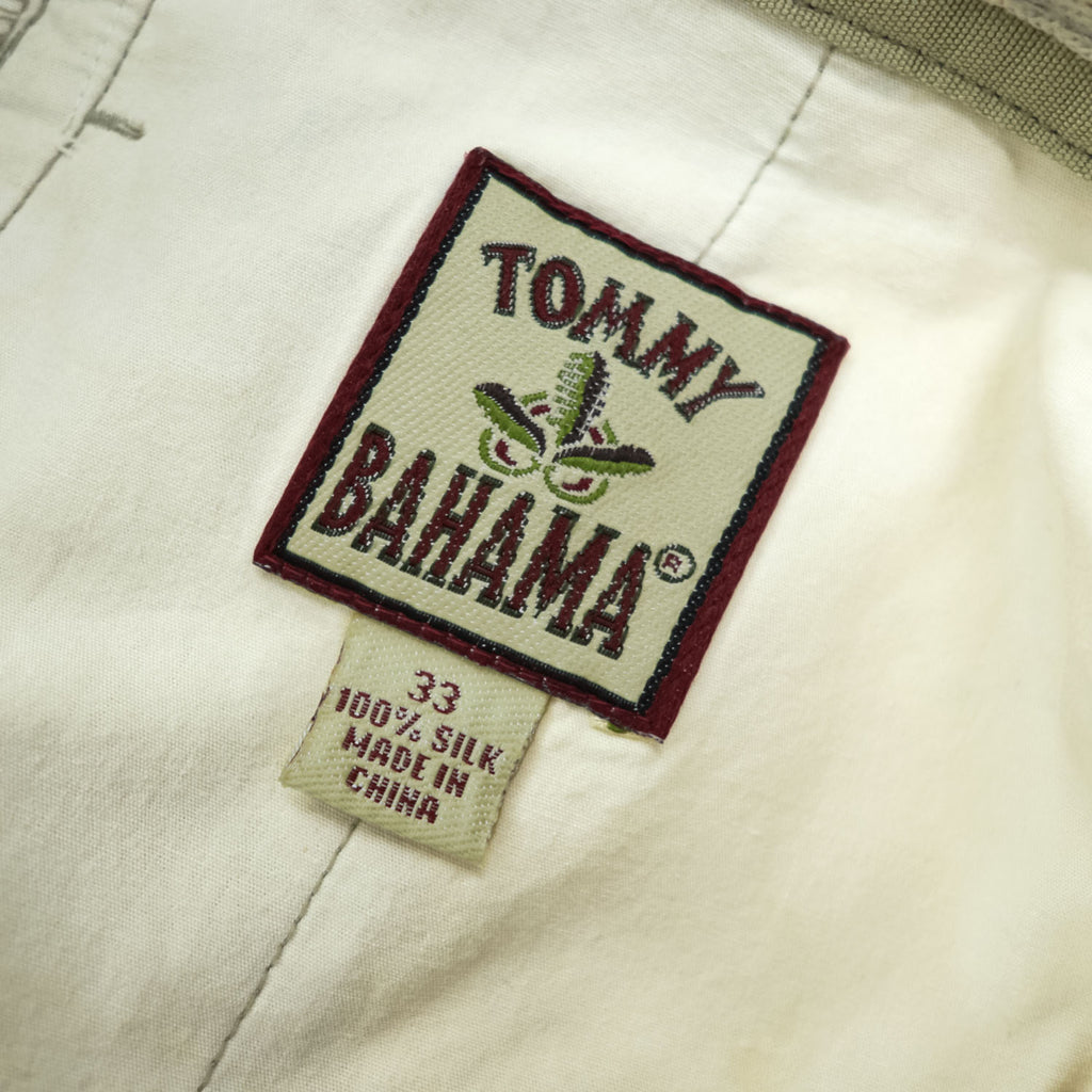 Tommy Bahama Relax 100% Silk Pleated Chino Shorts Sage Green Mens W33