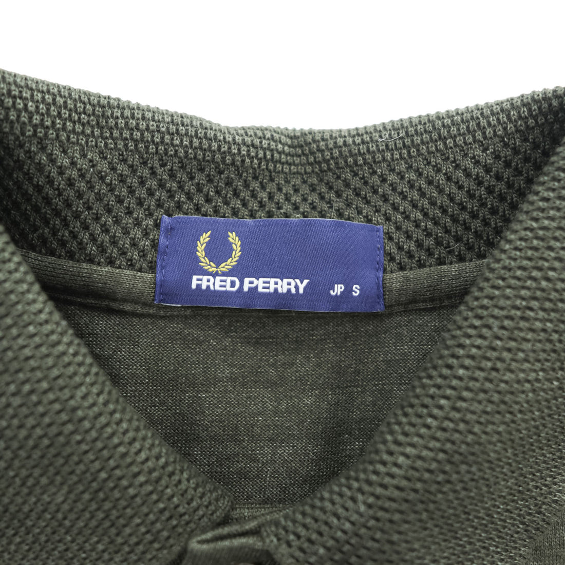 FRED PERRY 日本製 ポロシャツ S オリーブ グリーン ワンポイントロゴ FZ1603