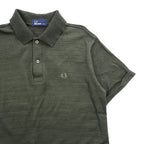 FRED PERRY 日本製 ポロシャツ S オリーブ グリーン ワンポイントロゴ FZ1603