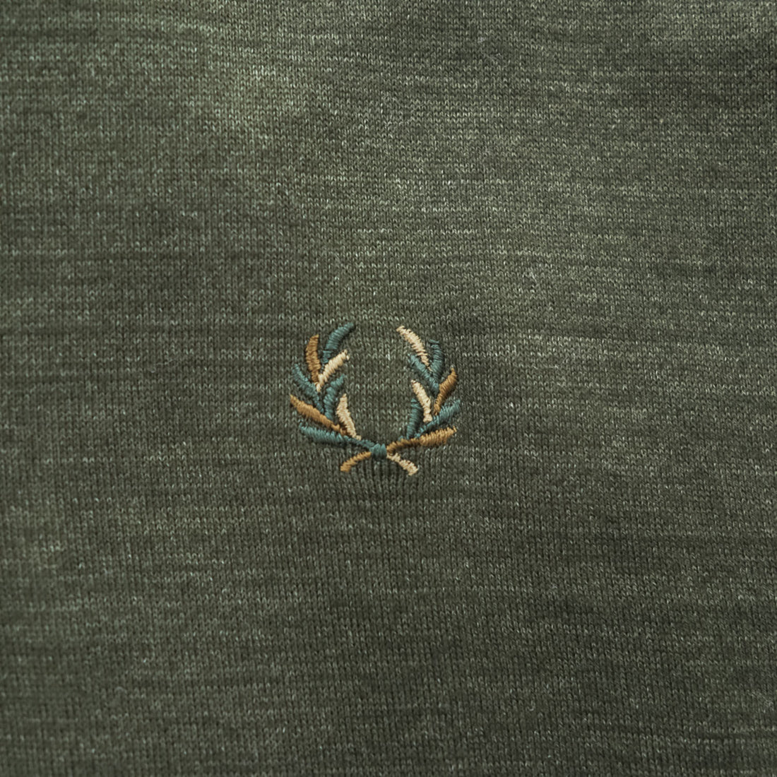 FRED PERRY 日本製 ポロシャツ S オリーブ グリーン ワンポイントロゴ FZ1603