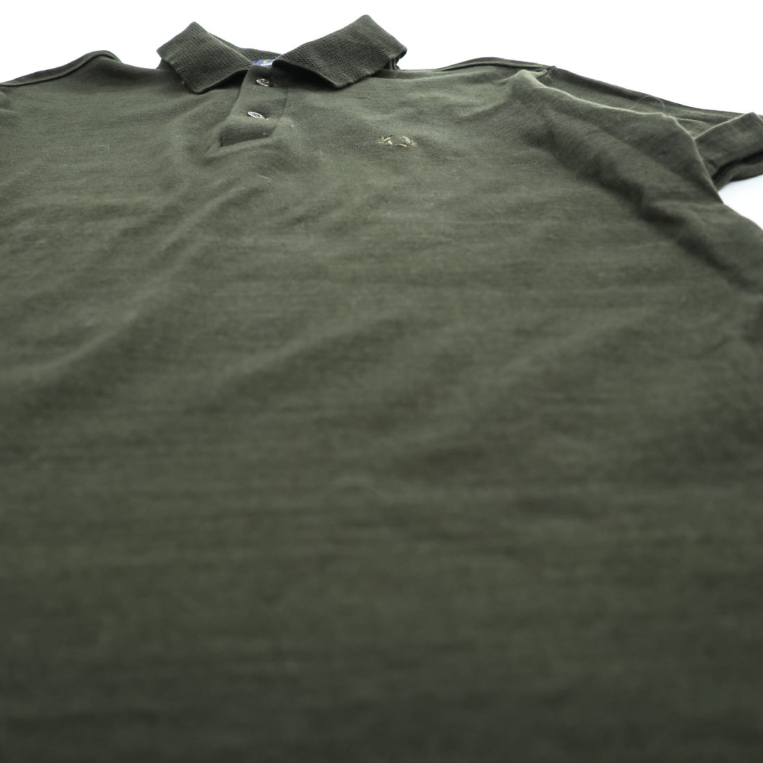 FRED PERRY 日本製 ポロシャツ S オリーブ グリーン ワンポイントロゴ FZ1603