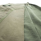Vintage French Military Wrap Skirt フランス製 ミリタリー ラップスカート L カーキ グリーン ストレッチ ヘリンボーン ラップ フレア