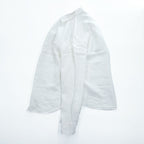 Cutter & Buck Linen White Long Sleeve Button Front Regular Collar Shirt Size L Made in India