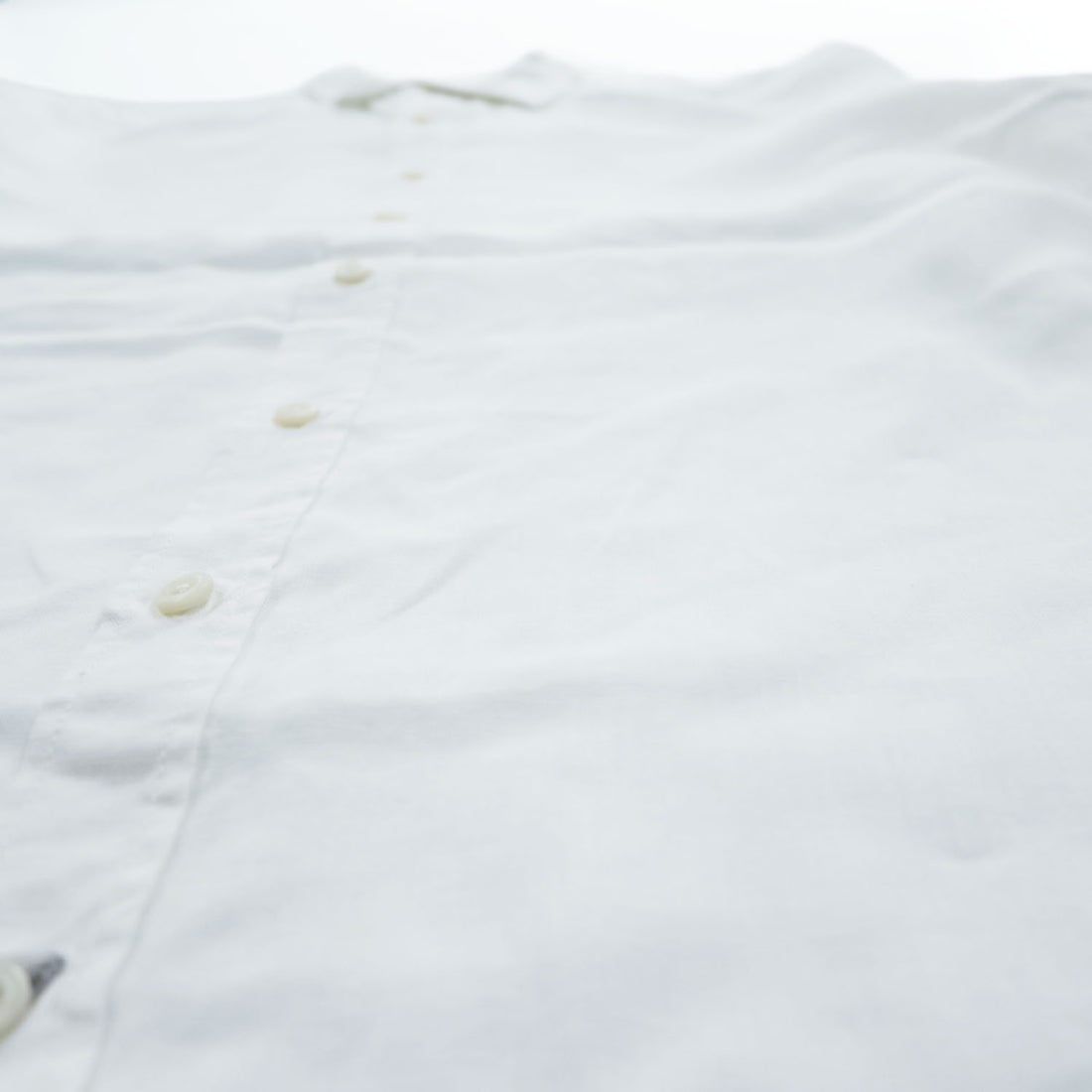 Cutter & Buck Linen White Long Sleeve Button Front Regular Collar Shirt Size L Made in India