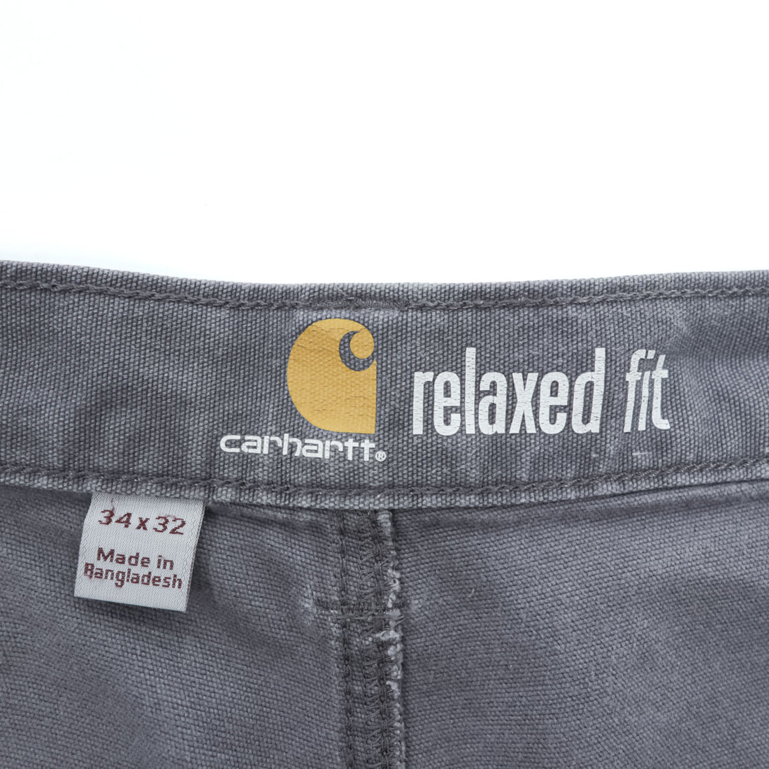 Carhartt 102291-039 Rugged Flex Rigby Relaxed Fit Canvas Work Pants Gravel Gray 34x32