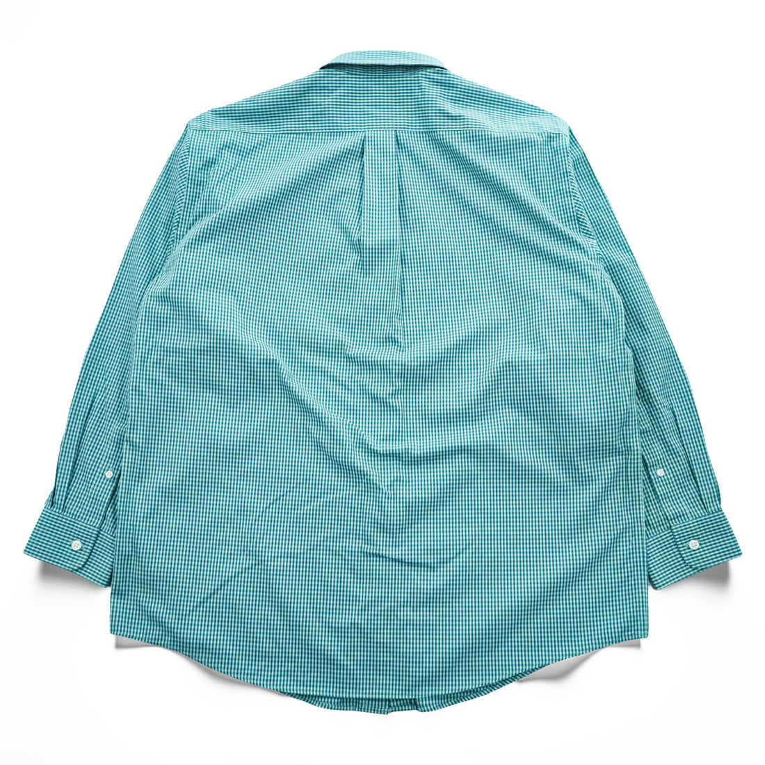 L.L.Bean ギンガムチェック 長袖 ボタンダウン シャツ L グリーン TRADITIONAL FIT 262253