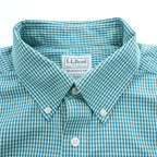 L.L.Bean ギンガムチェック 長袖 ボタンダウン シャツ L グリーン TRADITIONAL FIT 262253