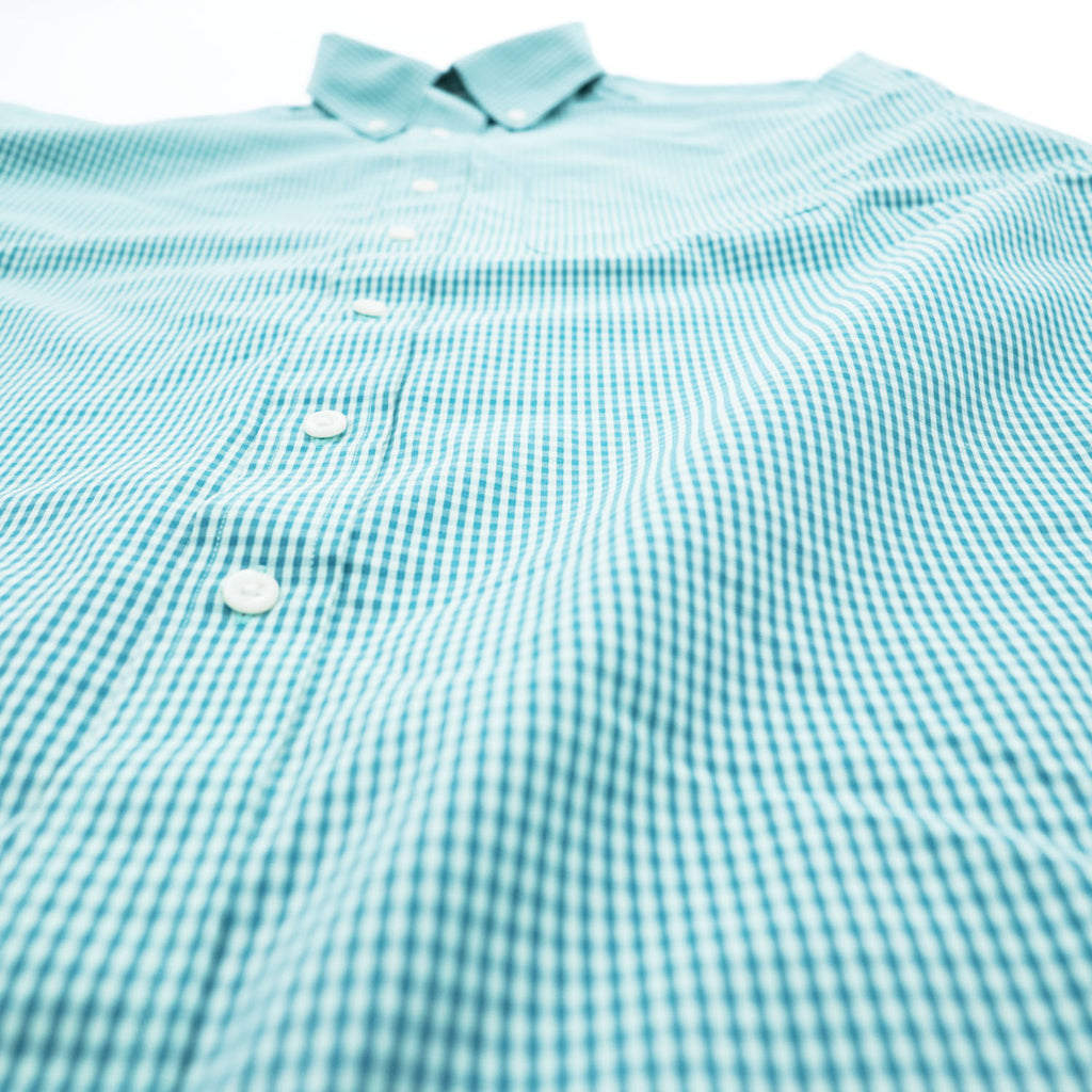 L.L.Bean ギンガムチェック 長袖 ボタンダウン シャツ L グリーン TRADITIONAL FIT 262253
