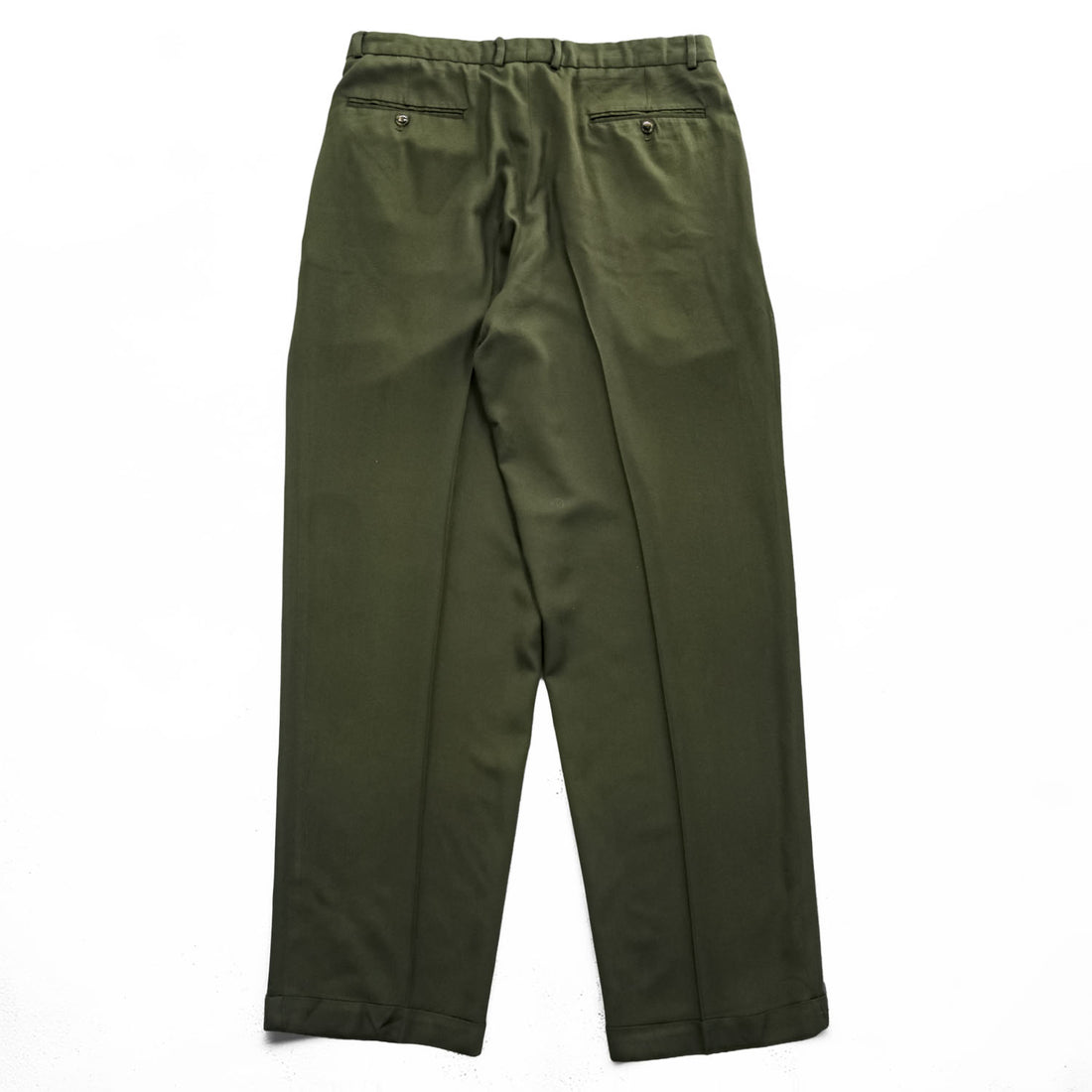 claiborne 90年代 ヴィンテージ2タック  スラックス パンツ L カーキ グリーン ワイド プリーツ ダブルカフス
