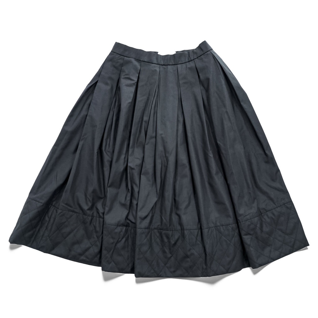Vintage 80s Made in France David Molho Black Pleated Midi Skirt Création Paris