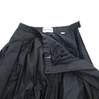 Vintage 80s Made in France David Molho Black Pleated Midi Skirt Création Paris