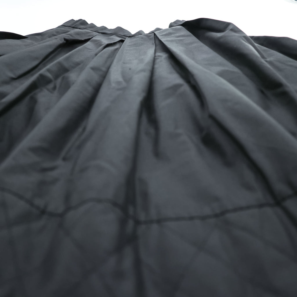Vintage 80s Made in France David Molho Black Pleated Midi Skirt Création Paris