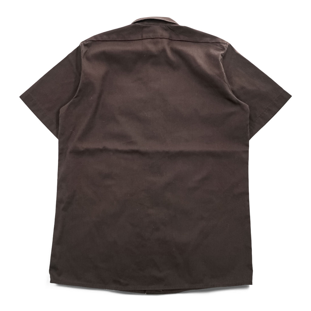Dickies 90年代 ヴィンテージ USA製 半袖ワークシャツ M ブラウン ボックスシルエット