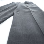 Aquascutum 80年代 ヴィンテージ カナダ製 タック スラックス パンツ L グレー プリーツ サスペンダーボタン ピュアヴァージンウール