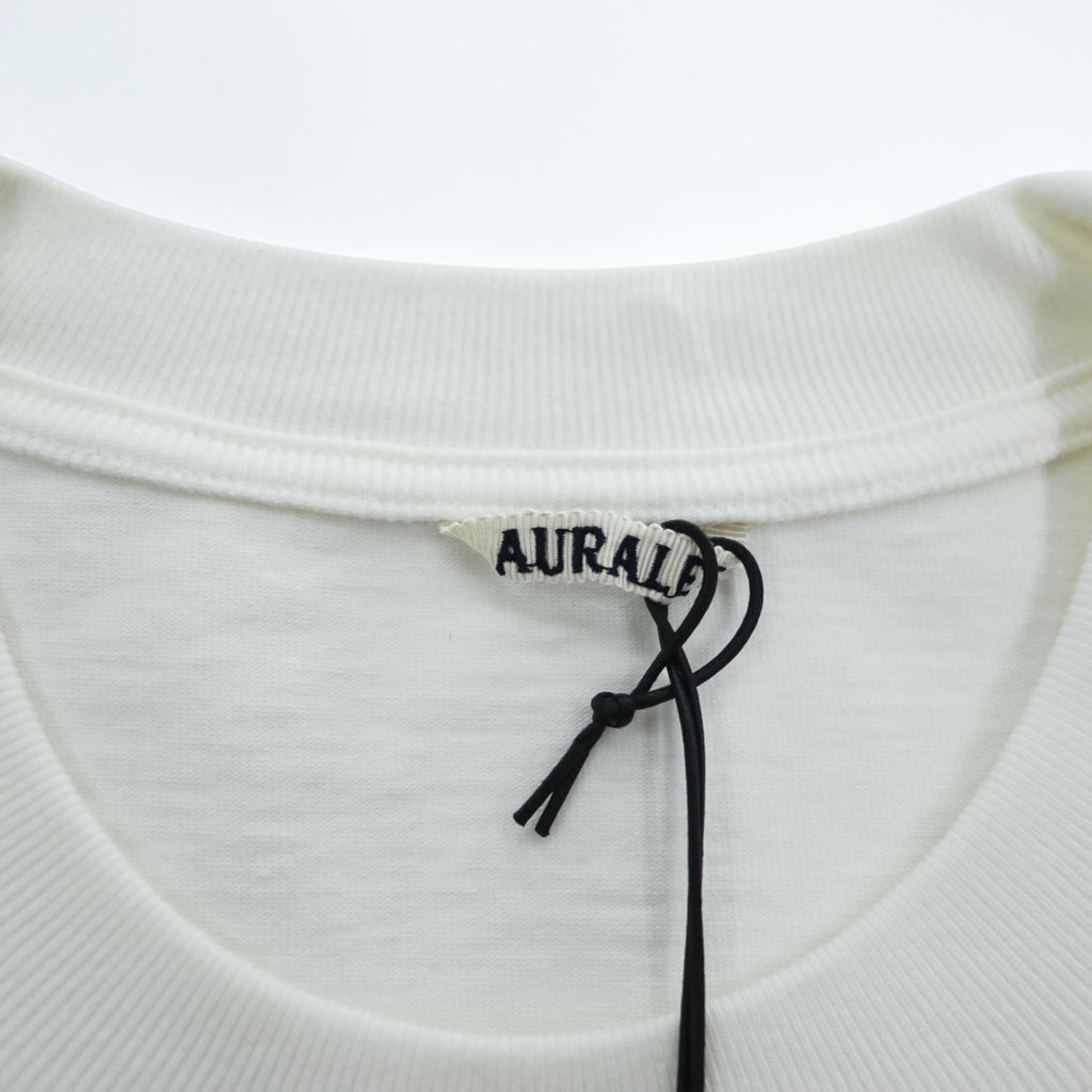 AURALEE 日本製 ヘビーウェイト ポケット Tシャツ STAND UP TEE HEAVY WEIGHT TEE 3 ホワイト A24ST01SU 未使用品