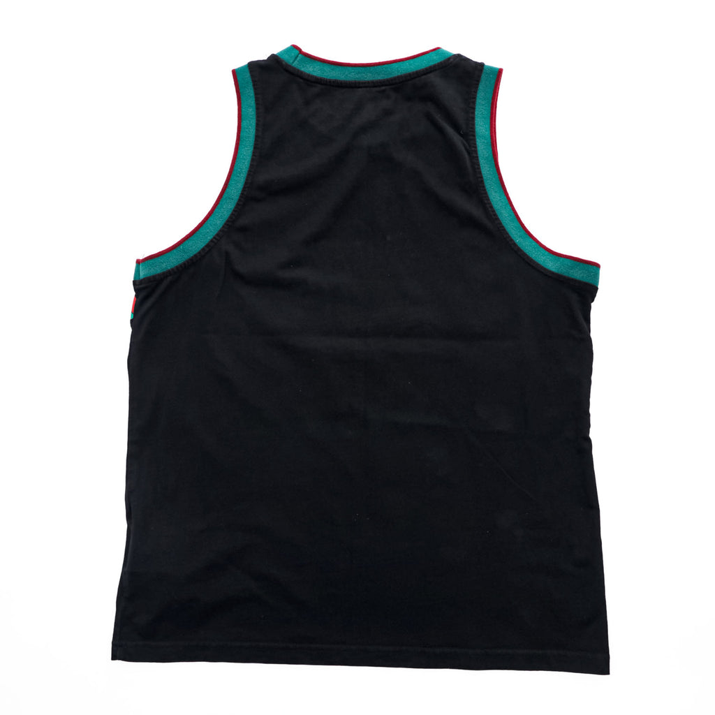 GUCCI コットンジャージー タンクトップ Cotton jersey 'Gucci Firenze 1921' tank top ブラック M シェリーライン ノースリーブ 08.338.986 / 0001-16 イタリア製