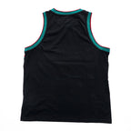 GUCCI コットンジャージー タンクトップ Cotton jersey 'Gucci Firenze 1921' tank top ブラック M シェリーライン ノースリーブ 08.338.986 / 0001-16 イタリア製