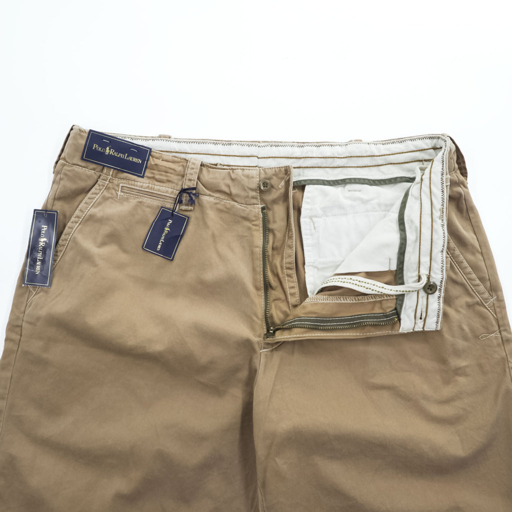 Polo Ralph Lauren 90年代 デッドストック ショートパンツ ハーフパンツ L ベージュ TALONジップ 未使用品