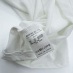 Needles 日本製 ロングスリーブ ポケット Tシャツ L/S Crew Neck Tee - Poly Jersey 長袖 ロンT L ホワイト ワンポイントロゴ NS272