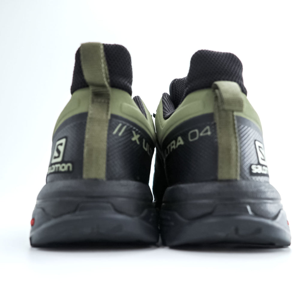 SALOMON ゴアテックス X ULTRA 4 GTX GORE-TEX トレッキングシューズ スニーカー 26.5cm カーキ 防水 クイックレース ドローコード Ortholite 413853