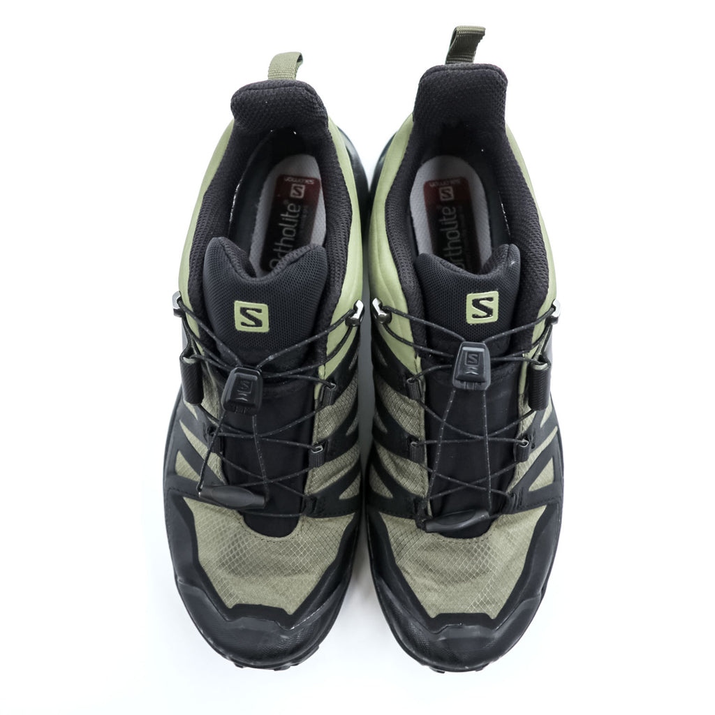 SALOMON ゴアテックス X ULTRA 4 GTX GORE-TEX トレッキングシューズ スニーカー 26.5cm カーキ 防水 クイックレース ドローコード Ortholite 413853