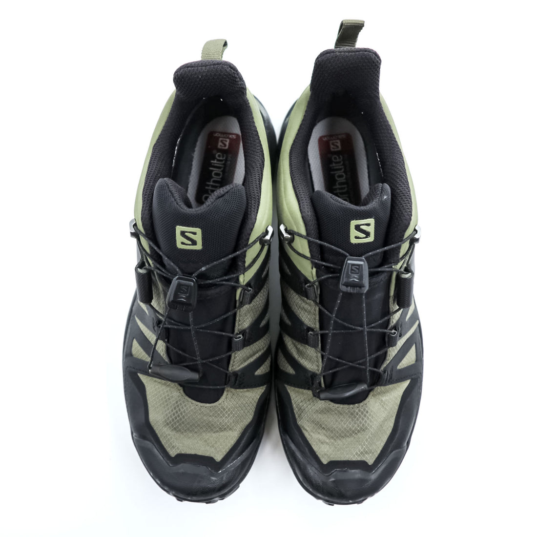 SALOMON ゴアテックス X ULTRA 4 GTX GORE-TEX トレッキングシューズ スニーカー 26.5cm カーキ 防水 クイックレース ドローコード Ortholite 413853