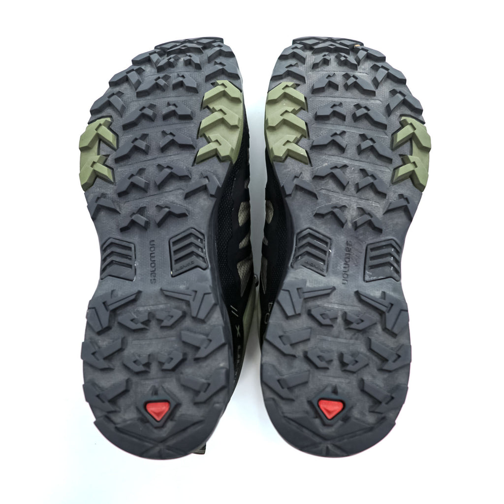 SALOMON ゴアテックス X ULTRA 4 GTX GORE-TEX トレッキングシューズ スニーカー 26.5cm カーキ 防水 クイックレース ドローコード Ortholite 413853