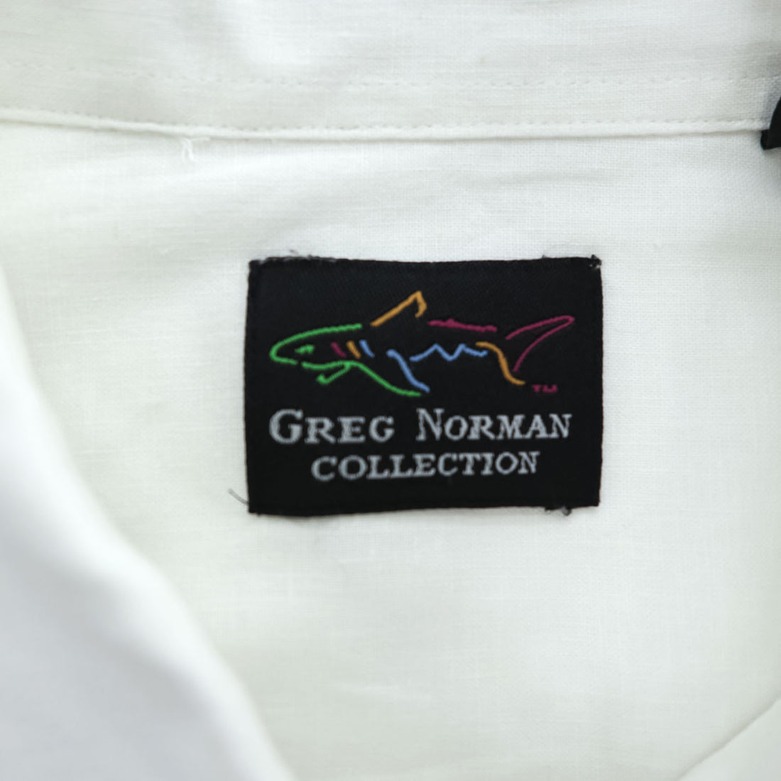 90年代 ヴィンテージ GREG NORMAN 半袖 リネン シャツ L ホワイト ボックスシルエット