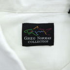 90年代 ヴィンテージ GREG NORMAN 半袖 リネン シャツ L ホワイト ボックスシルエット