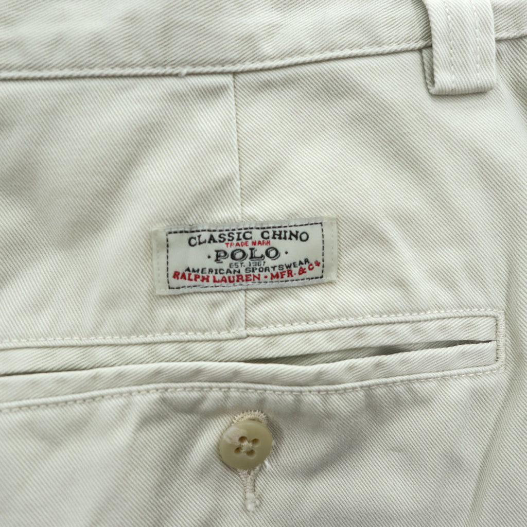Polo Ralph Lauren 90年代 ヴィンテージ PHILIP SHORT ポロチノ ショーツ 33 ショートパンツ ハーフパンツ ベージュ