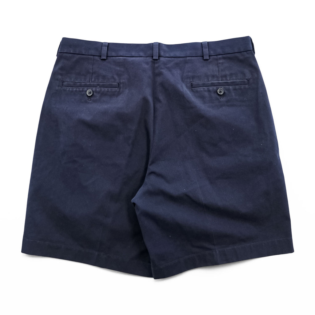 Brooks Brothers 346 タック チノショーツ ADVANTAGE SHORT ショートパンツ 36 ネイビー プリーツ ハーフパンツ