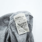 AURALEE 日本製 SUPERFINE COTTON シームレス クルーネック Tシャツ L 杢グレー シングルステッチ AL5ST001-SST